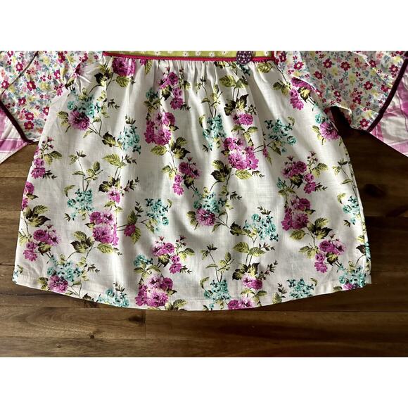 NWT Matilda Jane Enchanted Garden Art School Mixed Print Pink Floral Peasant Top - Picture 3 of 9